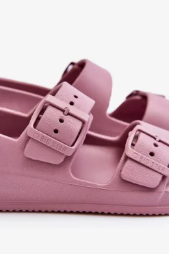 Sandały Big Star|Sandały Płaskie></noscript>Big Star Shoes Damskie Lekkie Sandały Big Star LL274744 Fioletowe Fioletowy