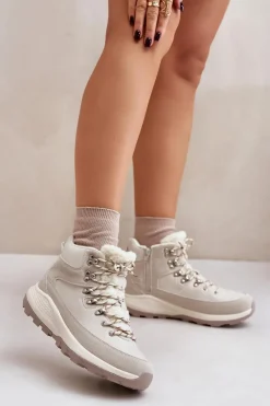 Trekkingowe Damskie|Botki Ocieplane><noscript><img width=