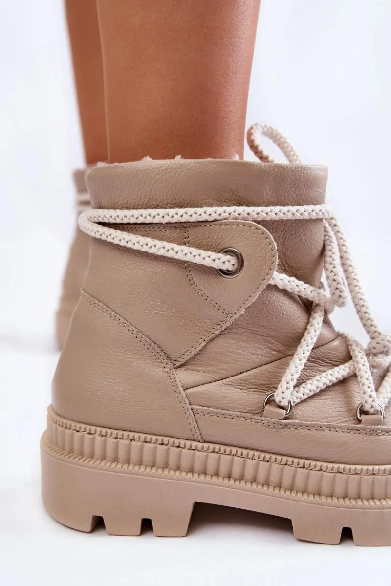 Discount Damskie Modne Botki Śniegowce Beżowe Kallen Damskie Śniegowce Damskie|Damskie Trapery
