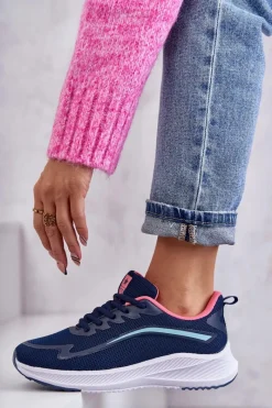 Sale Evento Damskie Modne Buty Sportowe Sneakersy Granatowe Ida