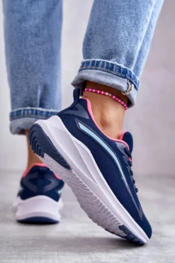 Sale Evento Damskie Modne Buty Sportowe Sneakersy Granatowe Ida