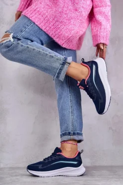 Sale Evento Damskie Modne Buty Sportowe Sneakersy Granatowe Ida