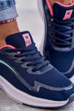 Sale Evento Damskie Modne Buty Sportowe Sneakersy Granatowe Ida