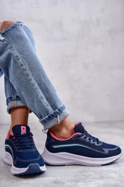 Sale Evento Damskie Modne Buty Sportowe Sneakersy Granatowe Ida