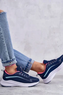 Sale Evento Damskie Modne Buty Sportowe Sneakersy Granatowe Ida
