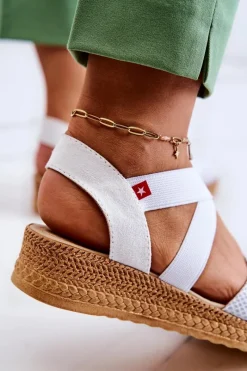 Clearance Big Star Shoes Damskie Modne Espadryle Big Star JJ276036 Białe