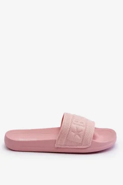 Hot Damskie Modne Klapki Big Star LL274A157 Jasnoróżowe Damskie Klapki Damskie Big Star|Klapki Damskie Klasyczne