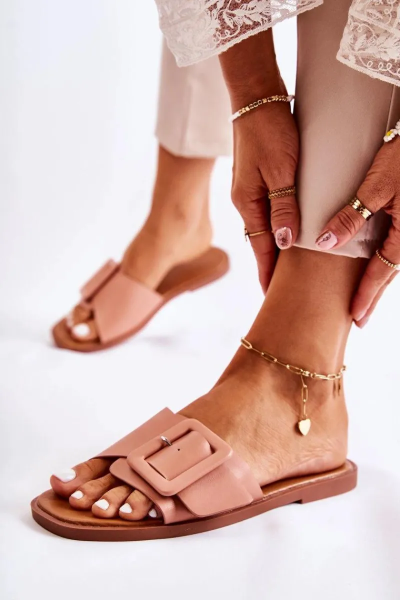 Klapki Damskie Klasyczne>Boto Damskie Modne Klapki Na Lato Różowe Sylvia Różowy