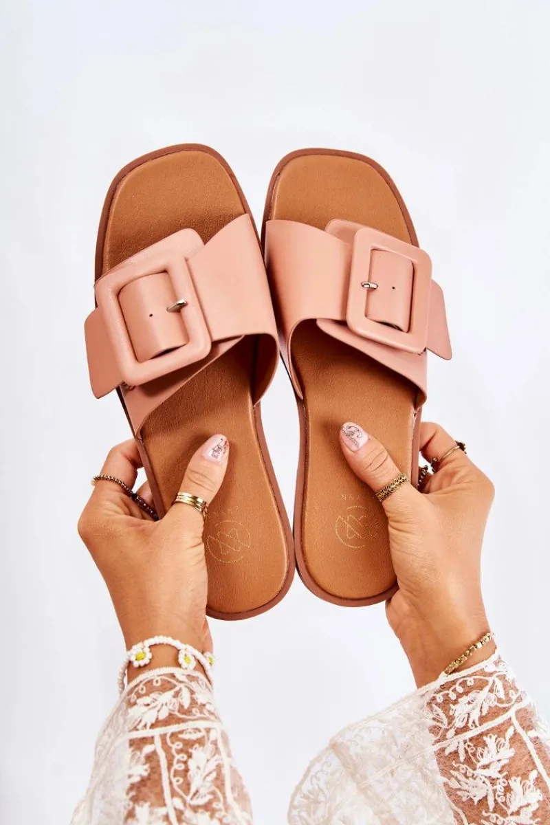 Klapki Damskie Klasyczne>Boto Damskie Modne Klapki Na Lato Różowe Sylvia Różowy