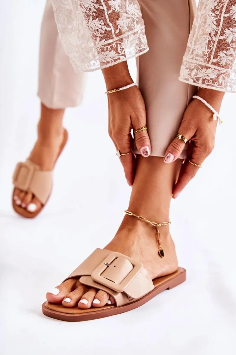 Sale Damskie Modne Klapki Na Lato Cappuccino Sylvia Damskie Klapki Damskie Klasyczne