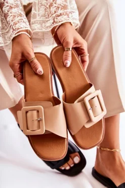 Sale Damskie Modne Klapki Na Lato Cappuccino Sylvia Damskie Klapki Damskie Klasyczne