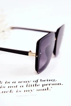 Best Damskie Modne Okulary Przeciwsłoneczne V130045 Czarne Okulary
