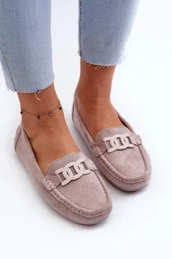 Mokasyny Damskie Zamszowe><noscript><img width=