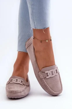 Mokasyny Damskie Zamszowe><noscript><img width=