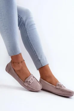 Mokasyny Damskie Zamszowe><noscript><img width=