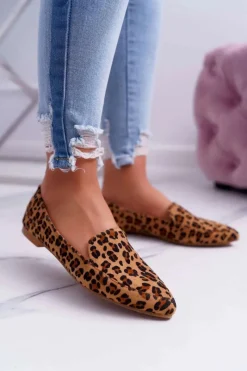 Discount Damskie Mokasyny Lu Boo Leopard Magnus Damskie Mokasyny Damskie Zamszowe
