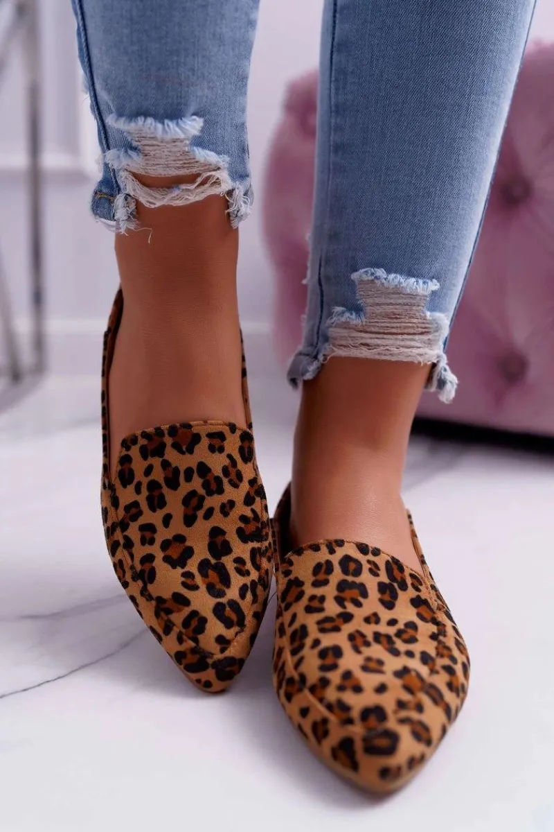 Discount Damskie Mokasyny Lu Boo Leopard Magnus Damskie Mokasyny Damskie Zamszowe