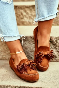 Mokasyny Damskie Zamszowe><noscript><img width=