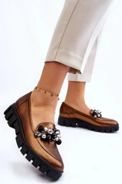 Mokasyny Damskie Skórzane|Mokasyny Na Platformie><noscript><img width=