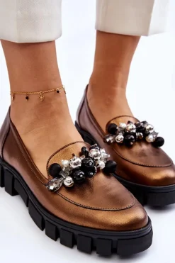 Mokasyny Damskie Skórzane|Mokasyny Na Platformie><noscript><img width=