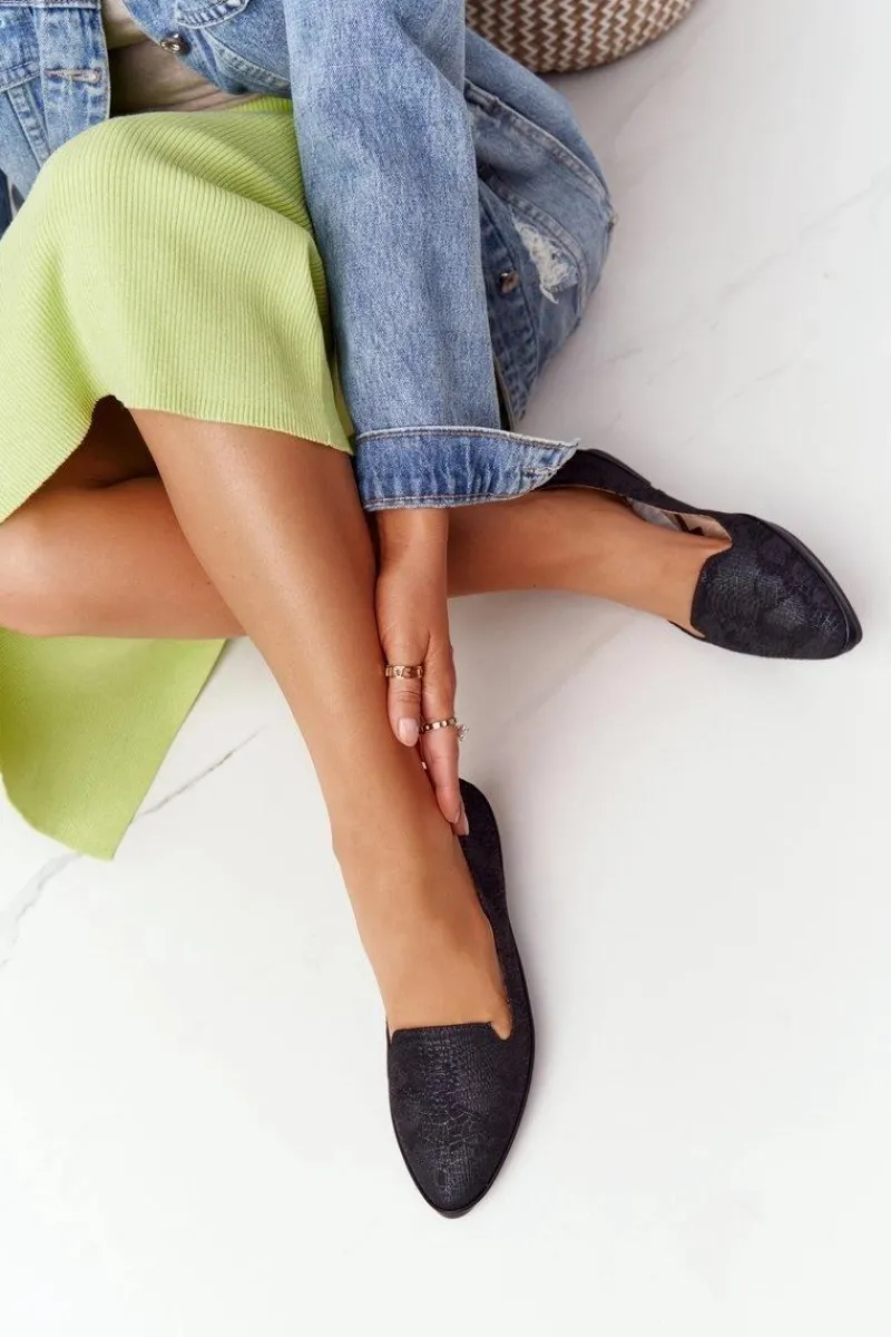 Mokasyny Damskie Zamszowe|Baleriny Klasyczne>Buty Sergio Leone Damskie Mokasyny Sergio Leone MK700 Zamszowe Czarne