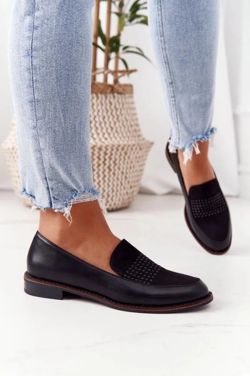 Hot Buty Sergio Leone Damskie Mokasyny Sergio Leone PB255 Czarne