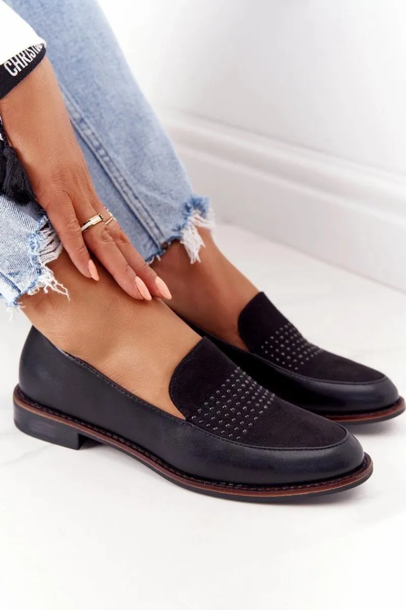 Hot Buty Sergio Leone Damskie Mokasyny Sergio Leone PB255 Czarne