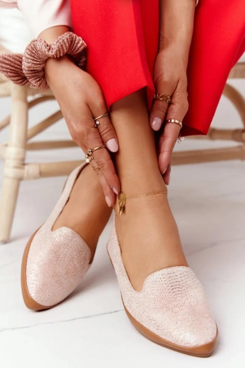 Damskie Mokasyny Sergio Leone MK700 Zamszowe Różowe Damskie Mokasyny Damskie Zamszowe|Baleriny Klasyczne