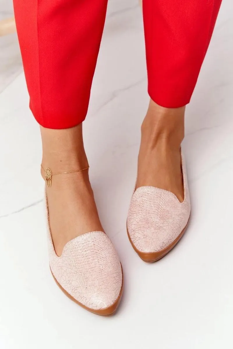 Damskie Mokasyny Sergio Leone MK700 Zamszowe Różowe Damskie Mokasyny Damskie Zamszowe|Baleriny Klasyczne