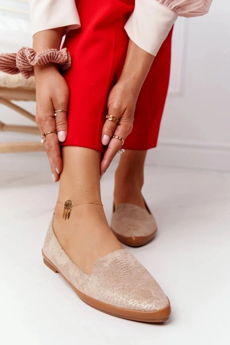 Discount Buty Sergio Leone Damskie Mokasyny Sergio Leone MK700 Zamszowe Beżowe