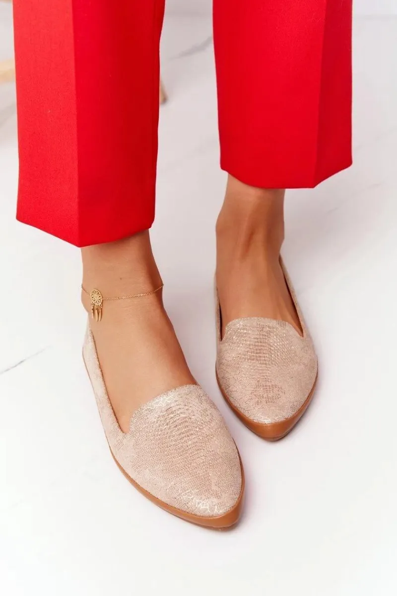 Discount Buty Sergio Leone Damskie Mokasyny Sergio Leone MK700 Zamszowe Beżowe