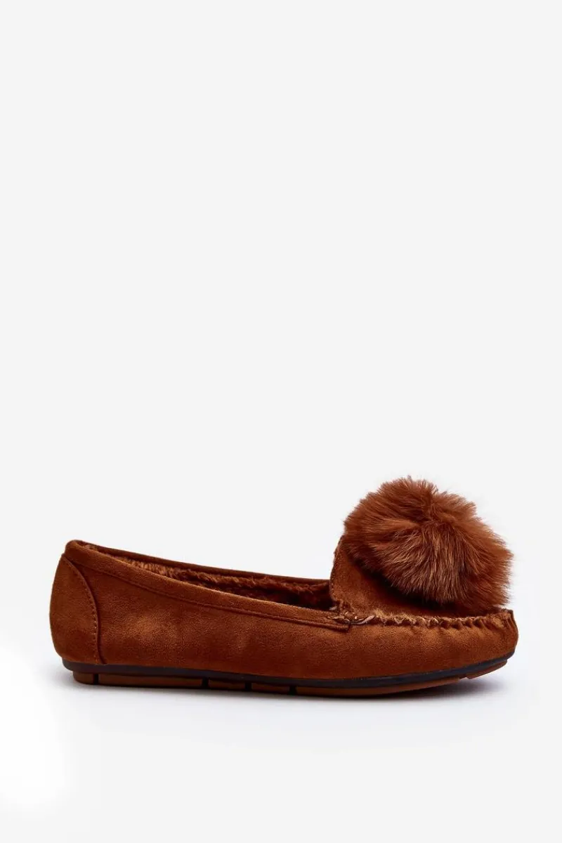 Loafersy Damskie|Kapcie Klasyczne>Boto Damskie Mokasyny Z Futerkiem Camel Novas
