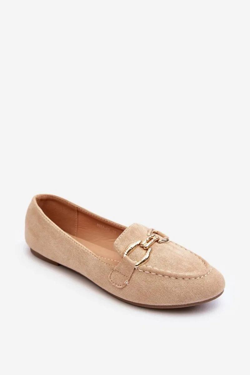 New Damskie Mokasyny Z Ozdobą Beżowe Ghana Damskie Mokasyny Damskie Zamszowe