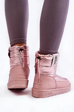 New Big Star Shoes Damskie Śniegowce Big Star II274119 Różowe Różowy