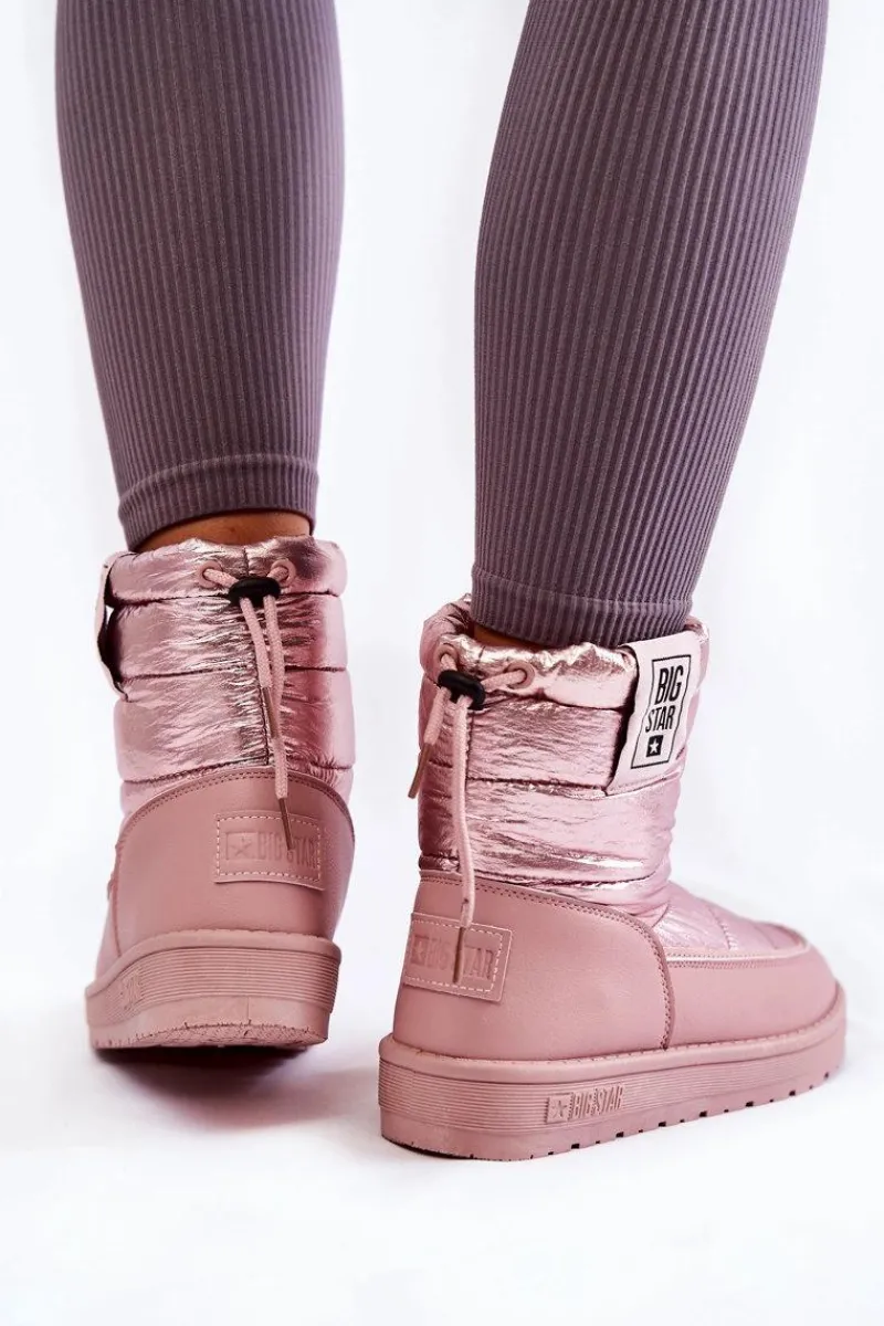 New Big Star Shoes Damskie Śniegowce Big Star II274119 Różowe Różowy