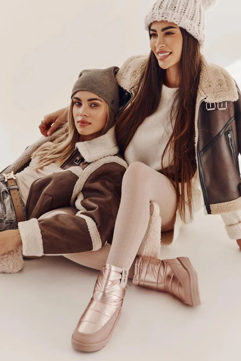 New Big Star Shoes Damskie Śniegowce Big Star II274119 Różowe Różowy