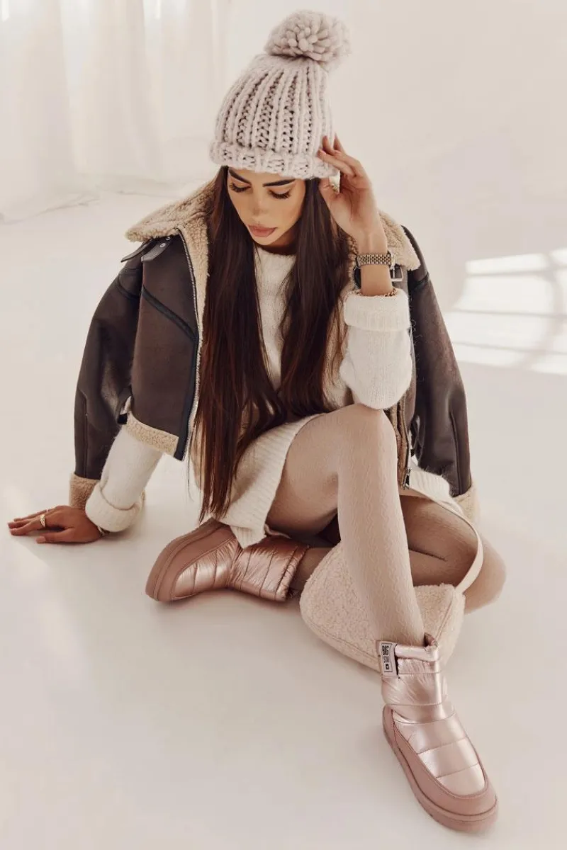 New Big Star Shoes Damskie Śniegowce Big Star II274119 Różowe Różowy