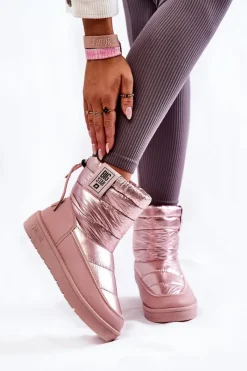 New Big Star Shoes Damskie Śniegowce Big Star II274119 Różowe Różowy