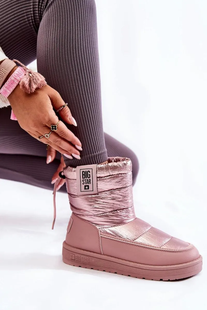 New Big Star Shoes Damskie Śniegowce Big Star II274119 Różowe Różowy