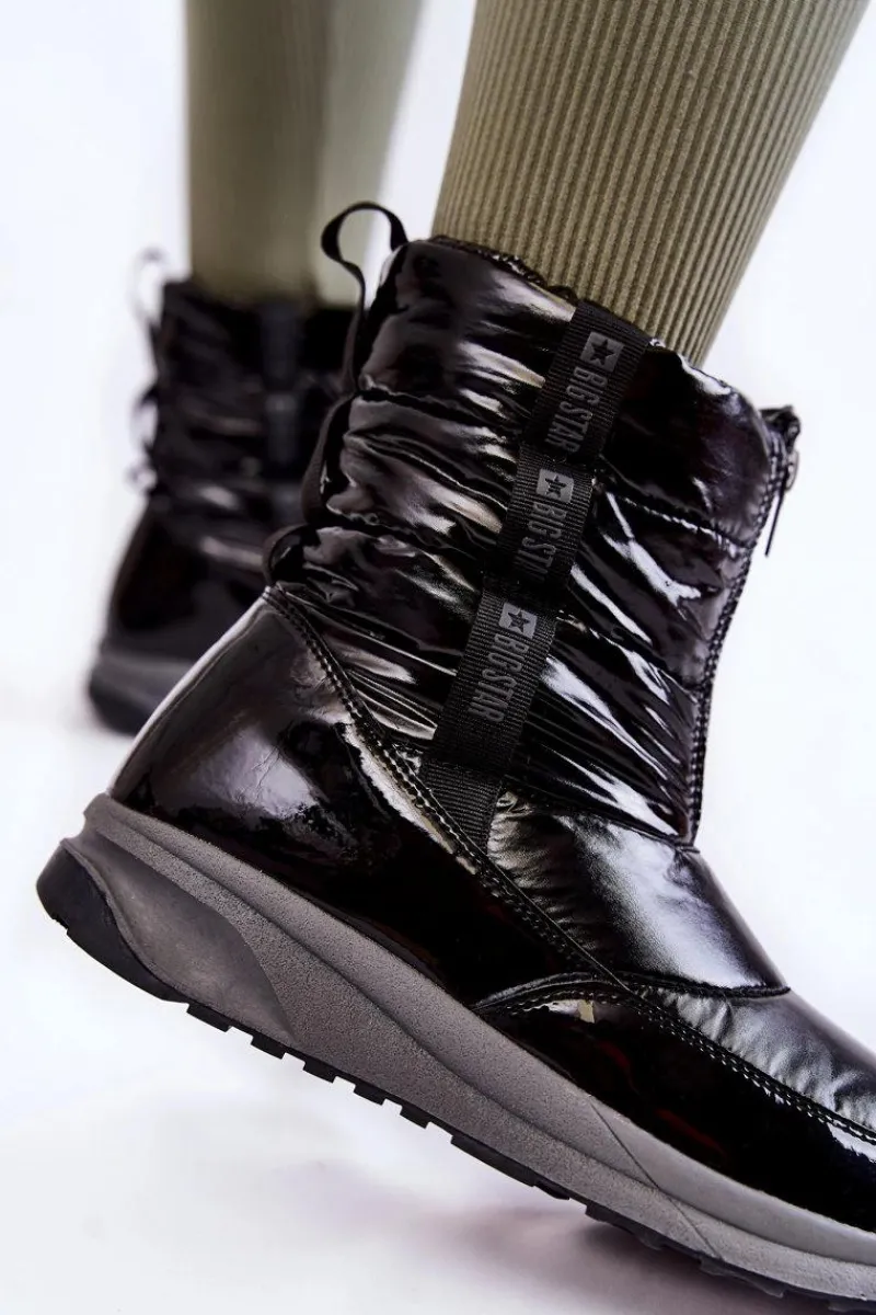 Śniegowce Damskie>Big Star Shoes Damskie Śniegowce Big Star KK274392 Czarne Czarny