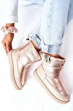 Outlet Damskie Śniegowce Big Star II274121 Beżowe Damskie Śniegowce Damskie