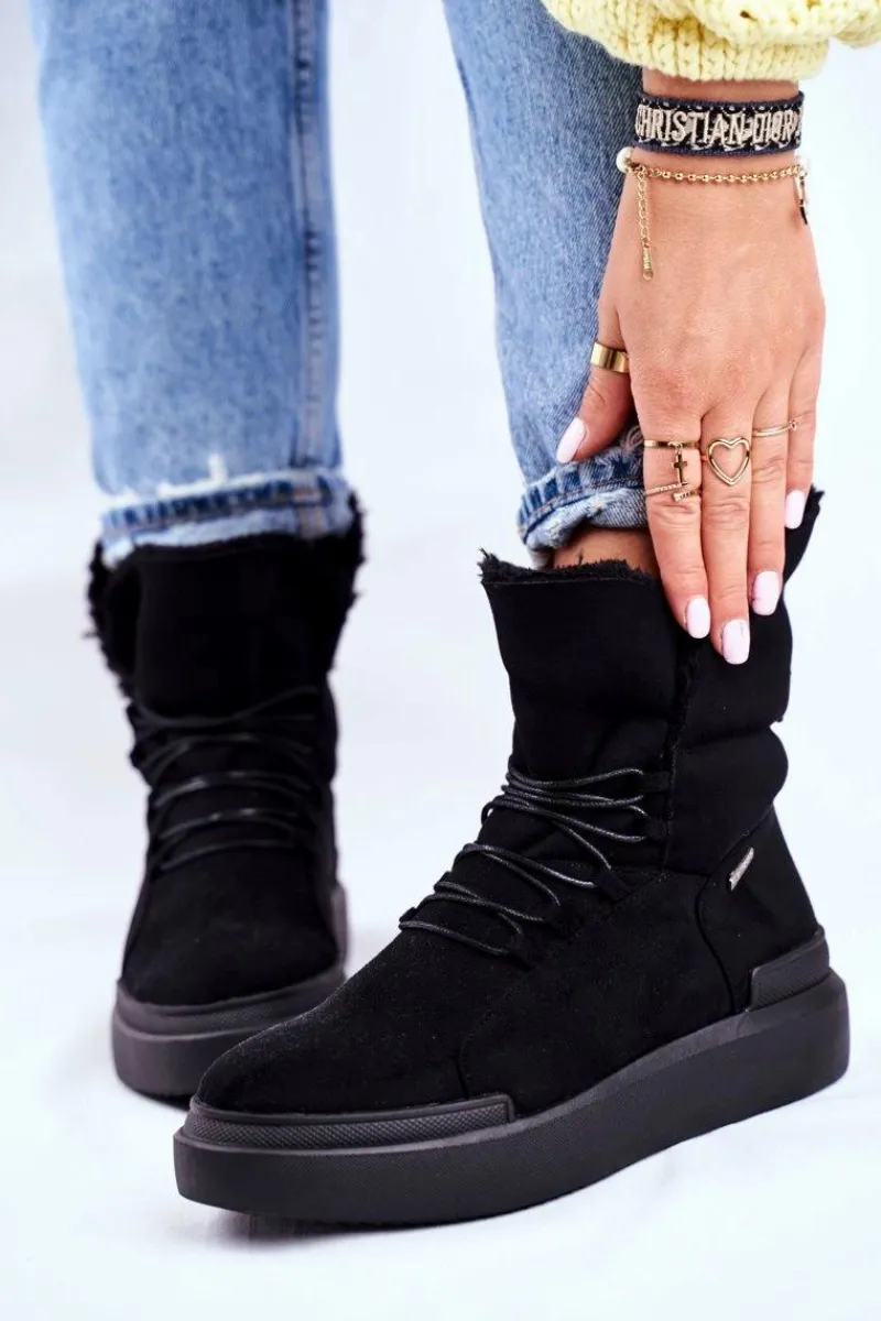 Śniegowce Damskie>Big Star Shoes Damskie Śniegowce Big Star Czarne GG274990