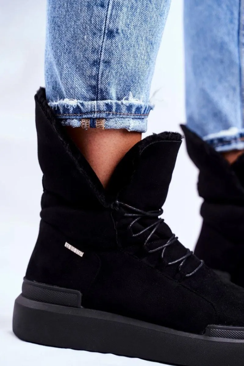 Śniegowce Damskie>Big Star Shoes Damskie Śniegowce Big Star Czarne GG274990