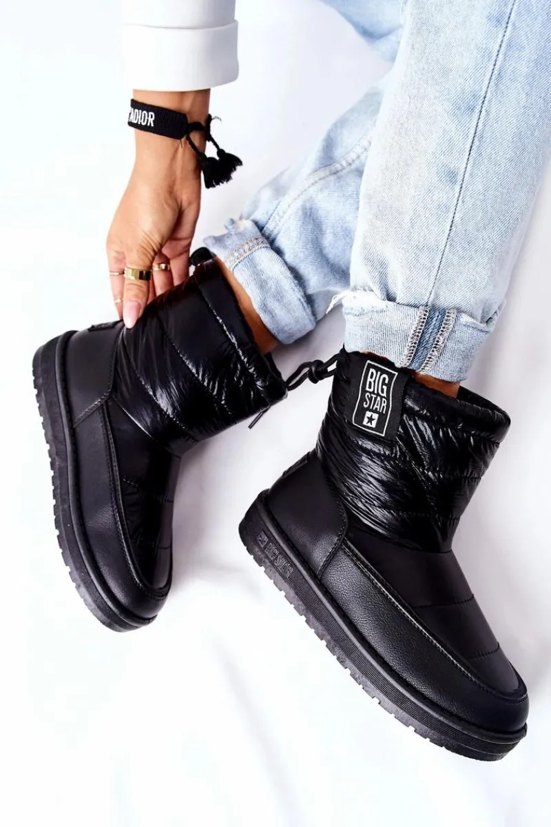 Śniegowce Damskie>Big Star Shoes Damskie Śniegowce Big Star II274120 Czarne Czarny