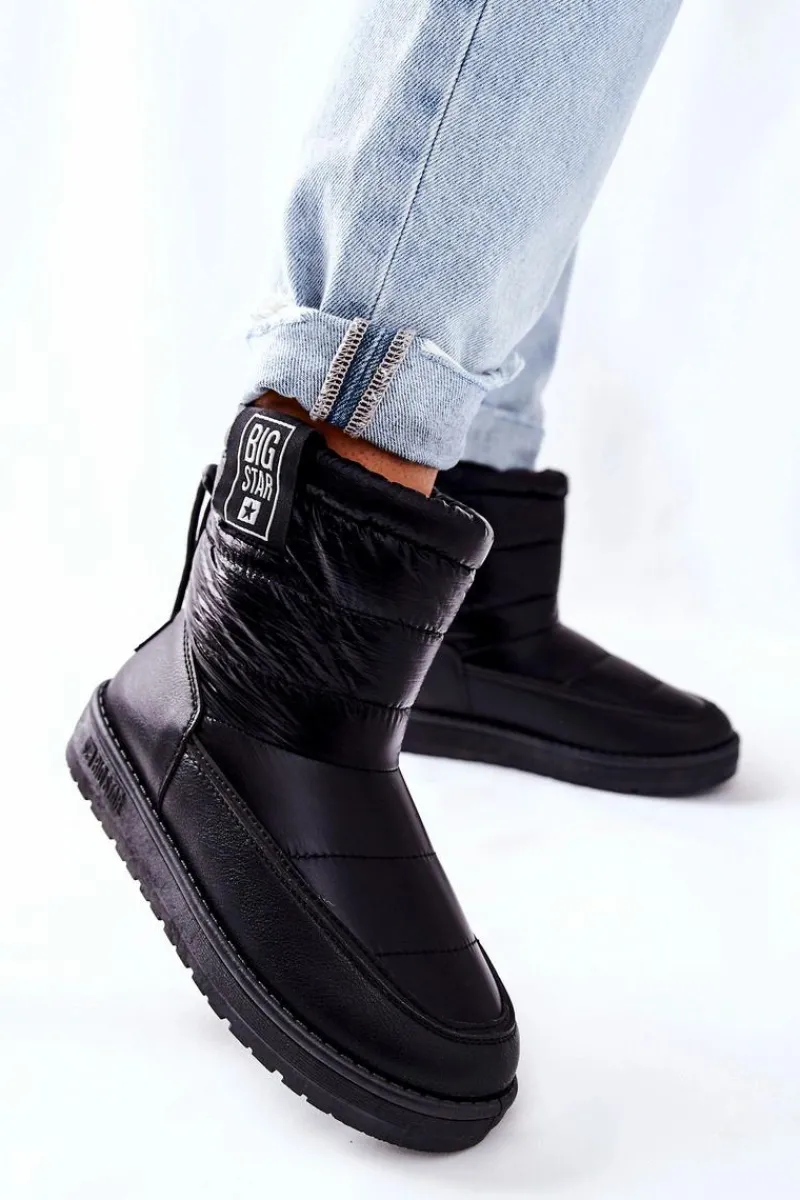 Śniegowce Damskie>Big Star Shoes Damskie Śniegowce Big Star II274120 Czarne Czarny