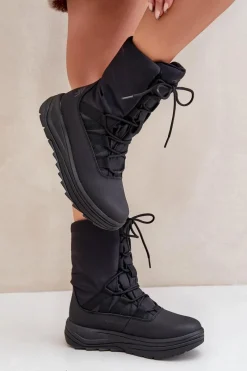 Śniegowce Damskie></noscript>4F Damskie Śniegowce INUA Z Ociepliną Primaloft RAW2SBSF012 Czarne Czarny