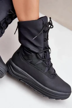 Śniegowce Damskie></noscript>4F Damskie Śniegowce INUA Z Ociepliną Primaloft RAW2SBSF012 Czarne Czarny