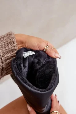 Śniegowce Damskie></noscript>4F Damskie Śniegowce INUA Z Ociepliną Primaloft RAW2SBSF012 Czarne Czarny