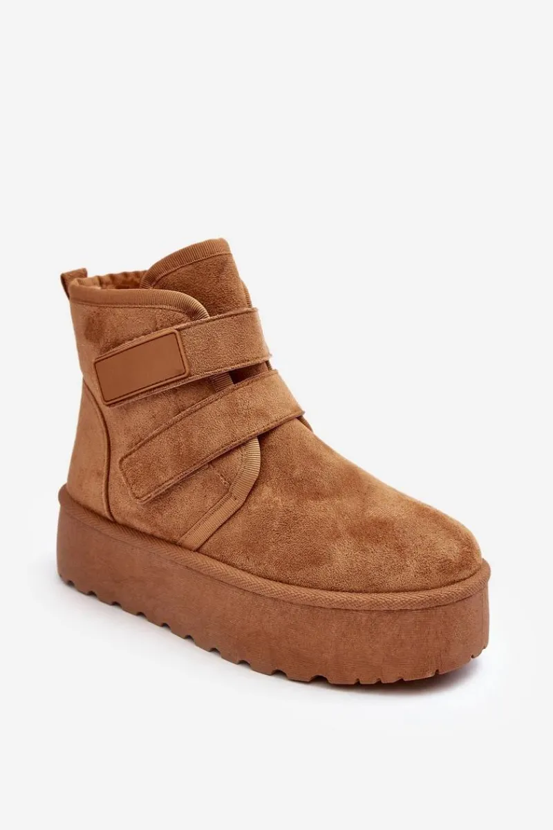 Discount Boto Damskie Śniegowce Na Platformie Camel Naredi