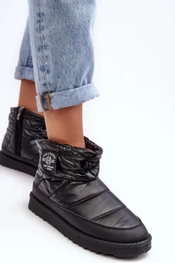 Online Damskie Śniegowce Ocieplane LCJ-23-44-1967L Czarne Damskie Śniegowce Damskie